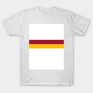 Motherwell Retro 1958 White Amber Claret Bars T-Shirt